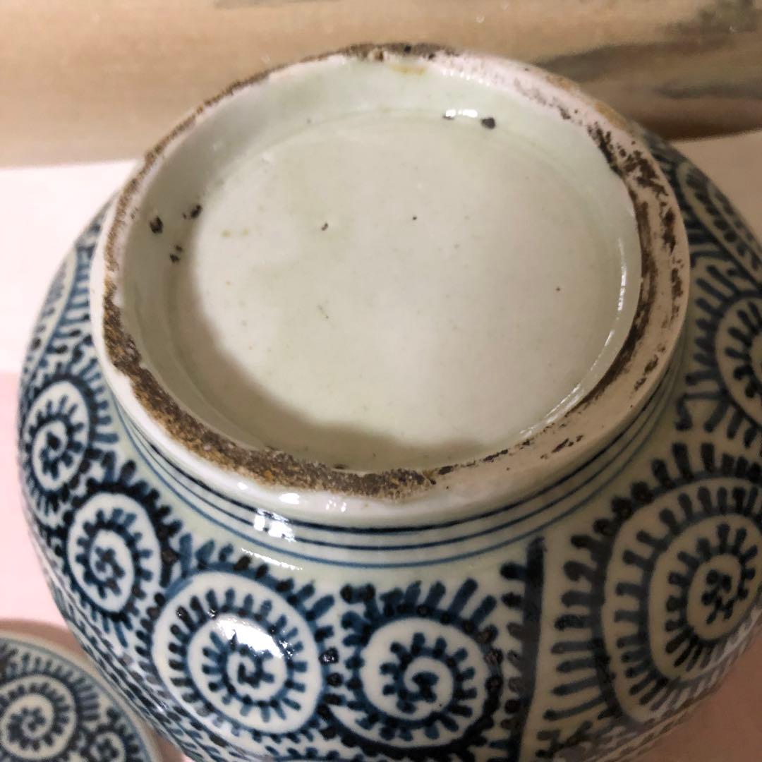 茶道具] 古伊万里 総蛸唐草水指