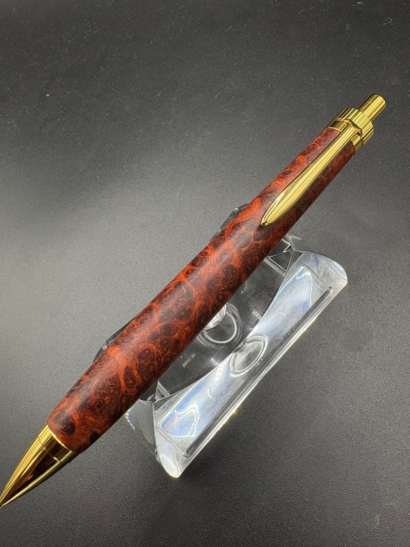 501超極上 本花梨 瘤杢 木軸シャーペン ボールペン