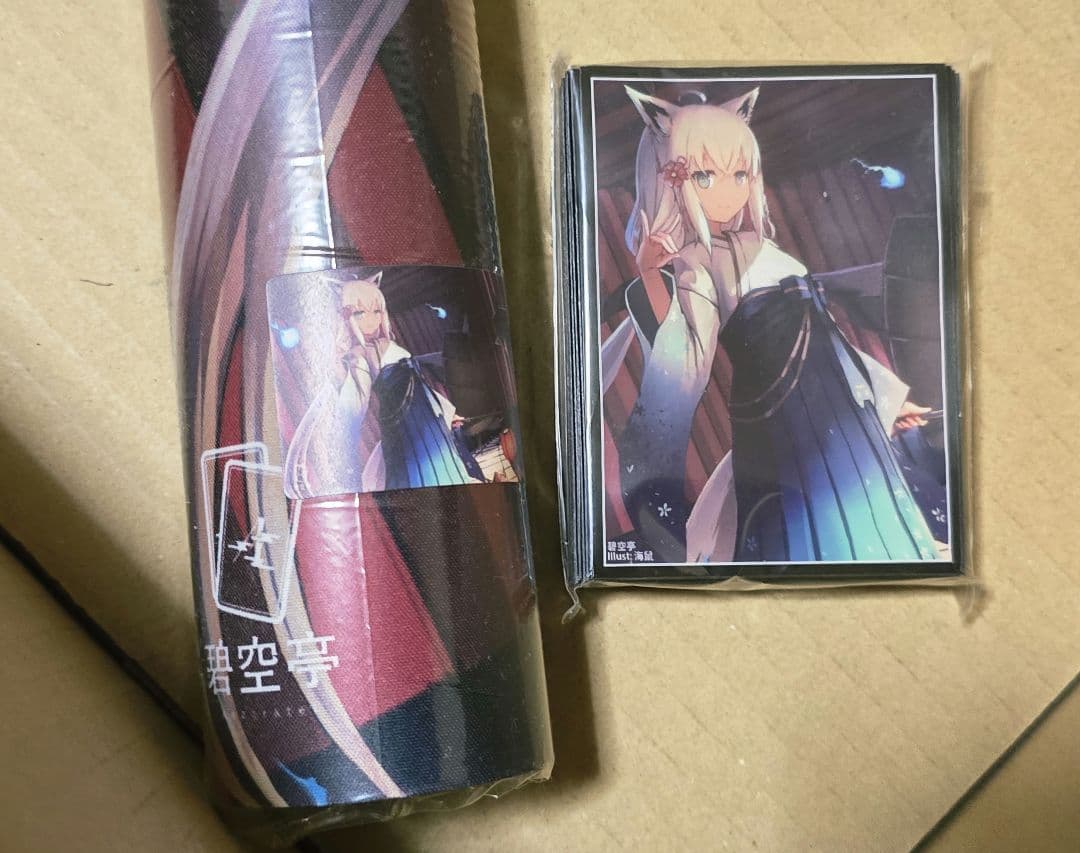 ホロライブ 白上フブキ プレイマット ラバーマット スリーブ 碧空亭