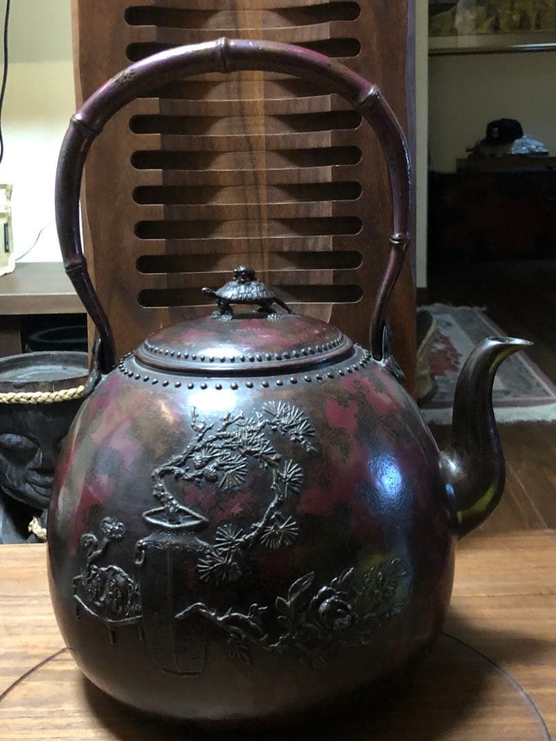 茶道具 花入 扁壺 偏壷 絵粉引 唐津焼 岡本作礼 粉引唐津 粉引