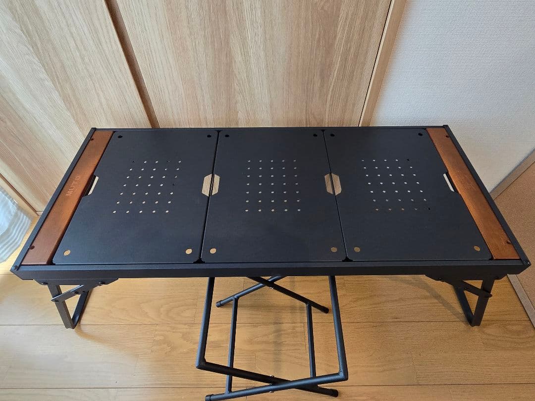 MUTO・プルマ】IGTテーブル/別売ハンギングラック/(カゴ用ワイヤー)付き