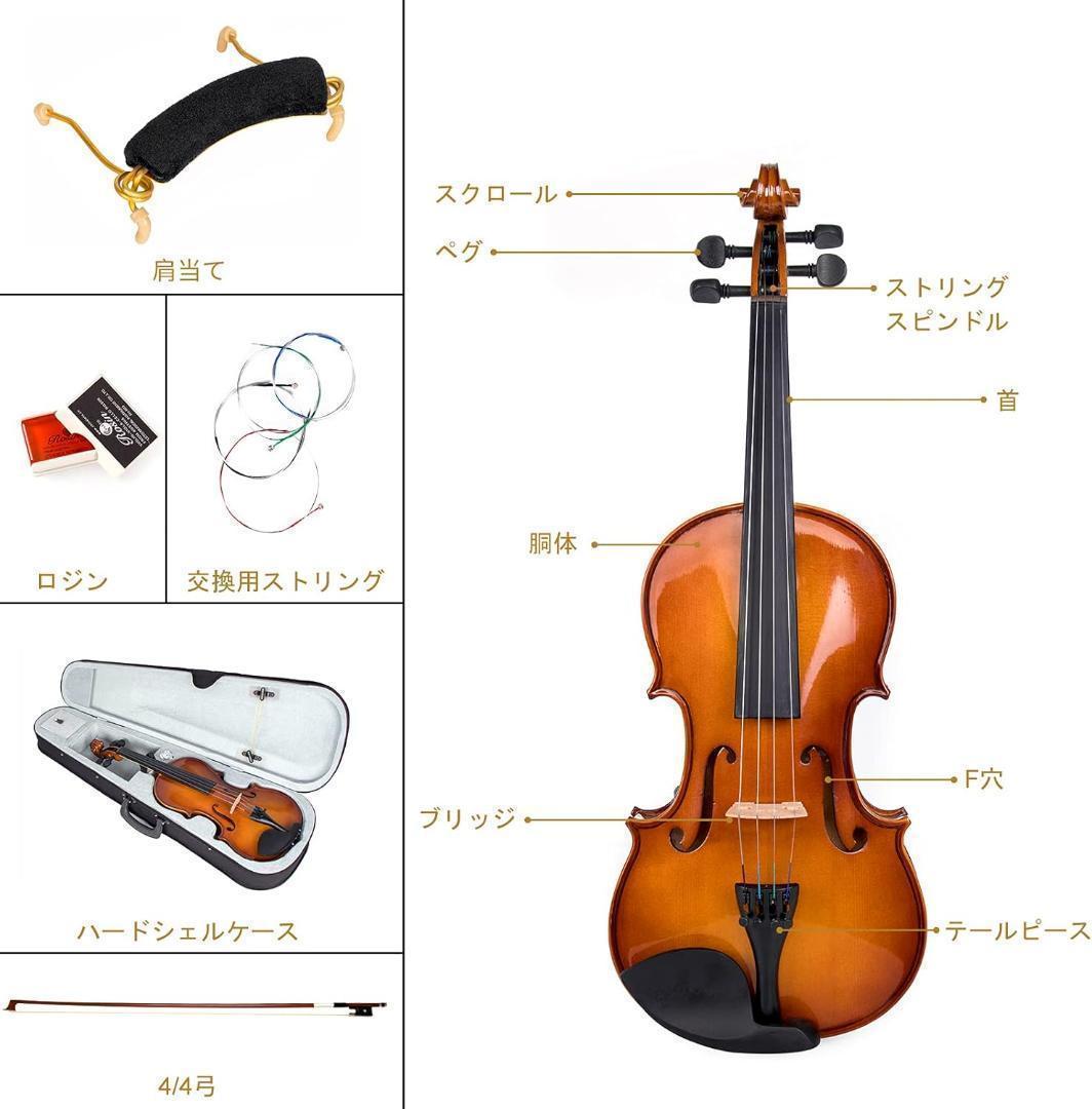 【M2145-134-100】バイオリン 初心者入門セット エクストラストリング
