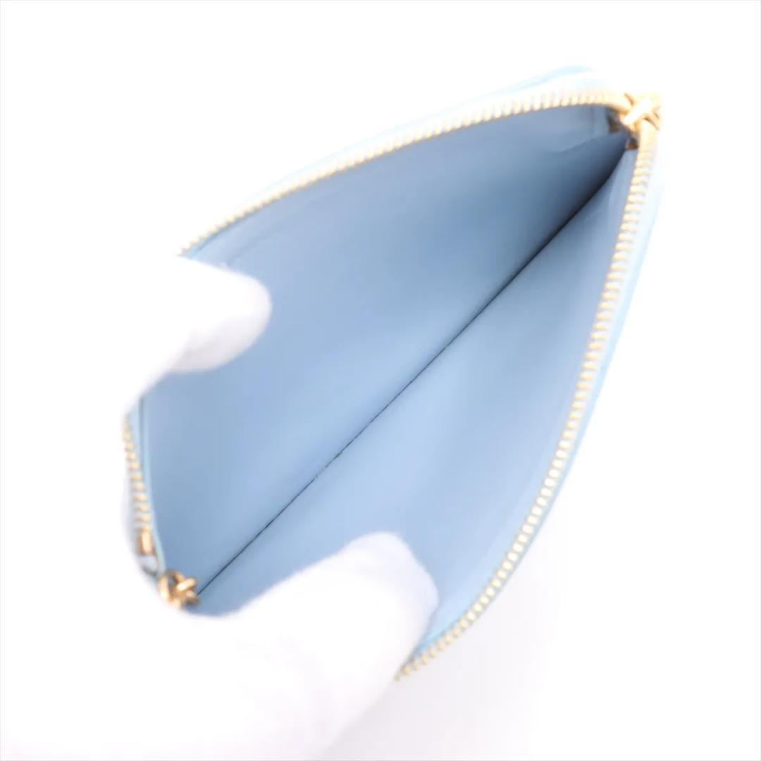 CELINE セリーヌ ライトブルー レザー ケース