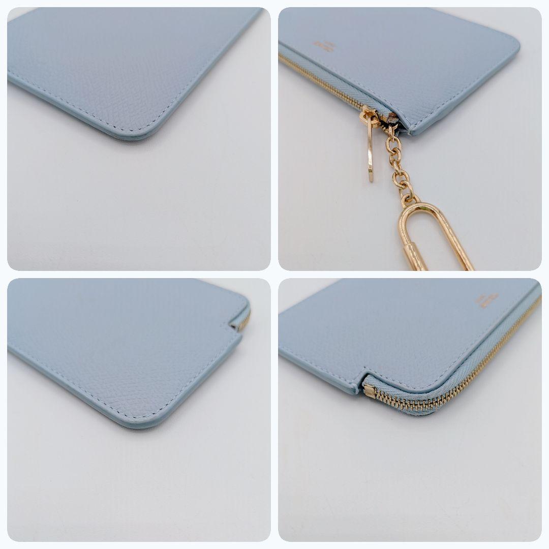 CELINE セリーヌ ライトブルー レザー ケース