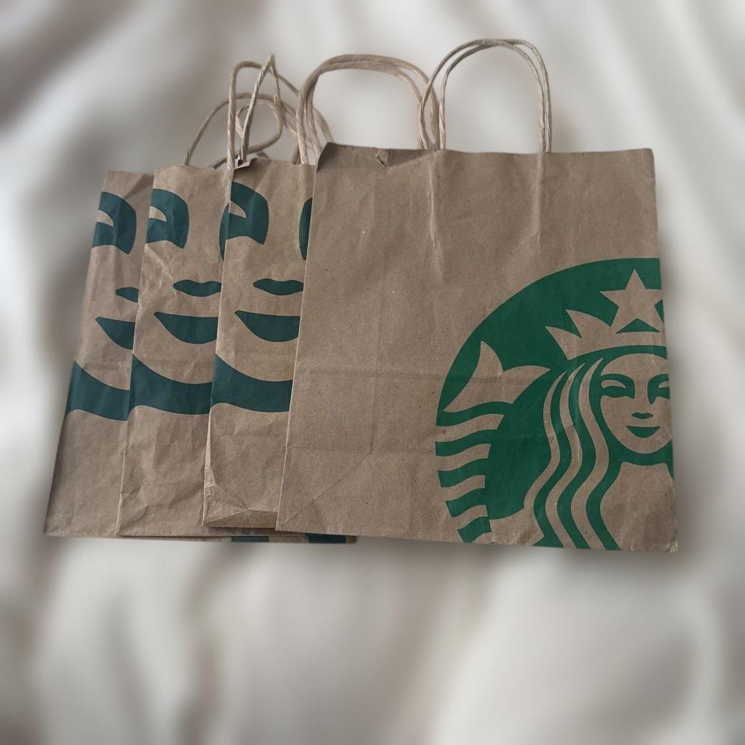 スターバックス 紙製ショップ袋 4枚セット 日本 インド レア - メルカリ