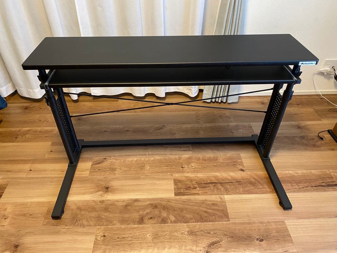 Bauhütte（バウヒュッテ）昇降式スリムデスク スライダー付き ミドルタイプ