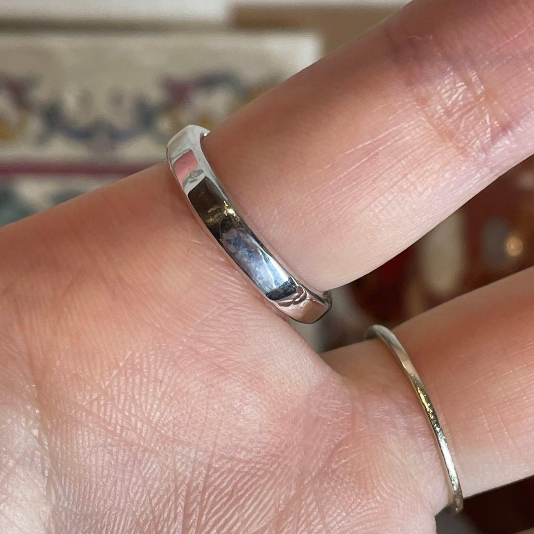 ハンドメイド　シルバー925 シルバーリング　カンテラオパール