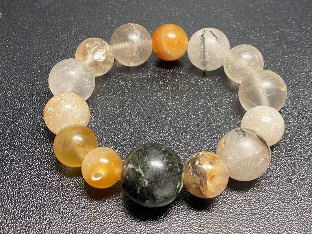 ザギ水晶 13-20mmザギマウンテンクォーツ ブレスレット