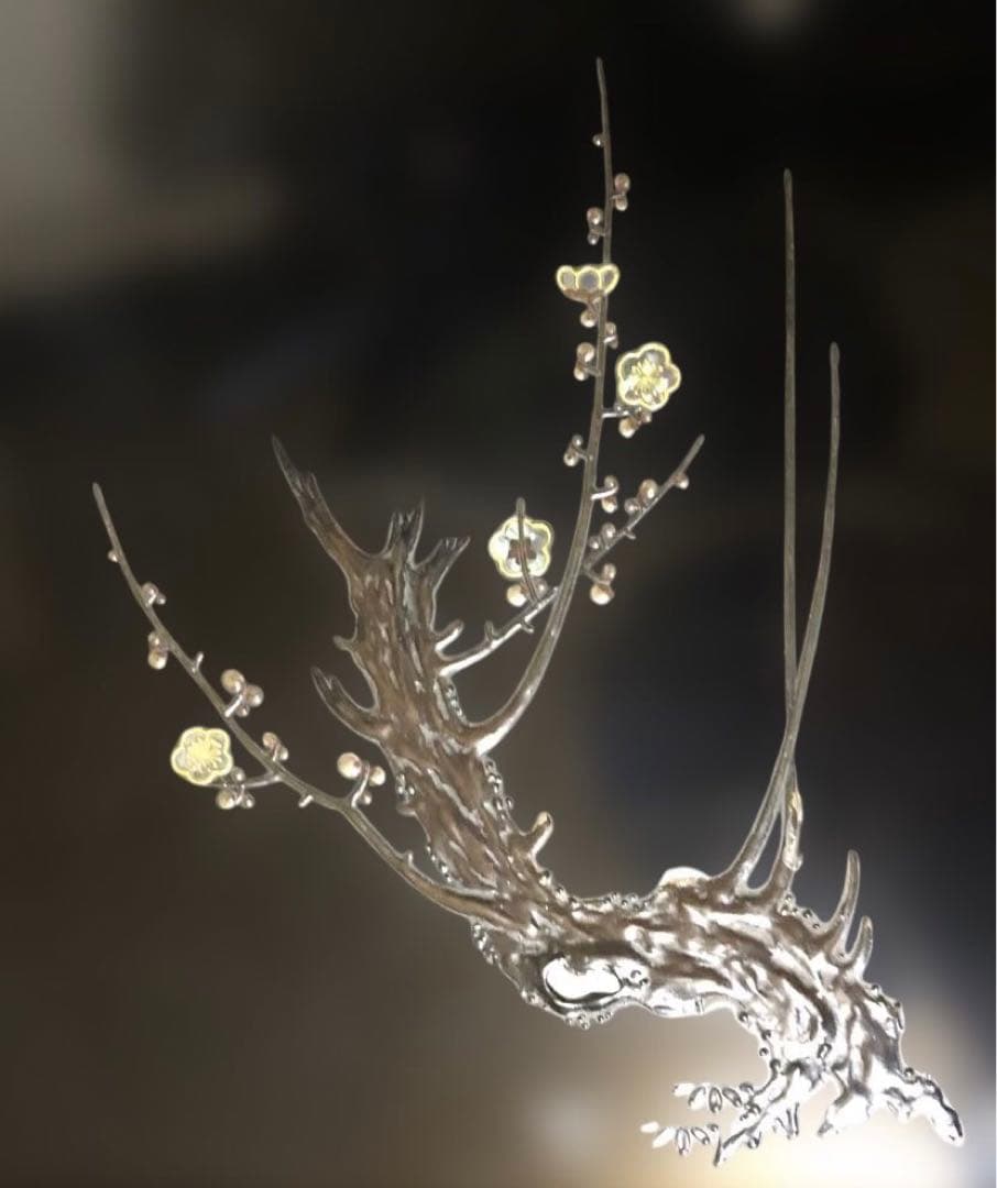 漆　蒔絵　お盆　アンティーク　梅と松