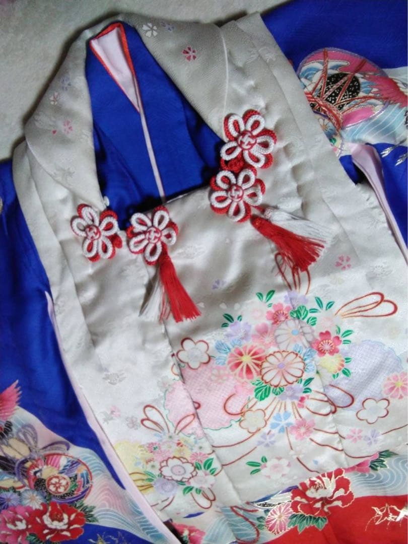 3歳向け・表側正絹・未使用品・お着物とお被覆のセット
