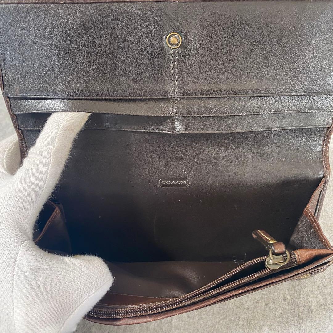 COACH コーチ　パッチワーク 長財布 クロコ　パイソン 本革 レオパード