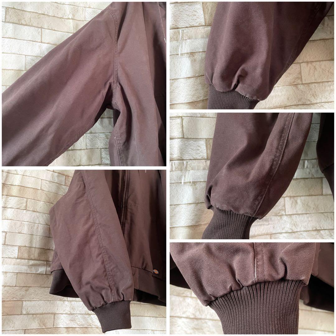 ディッキーズ アクティブジャケット 裏地フリース 刺繍ロゴ ブラウン