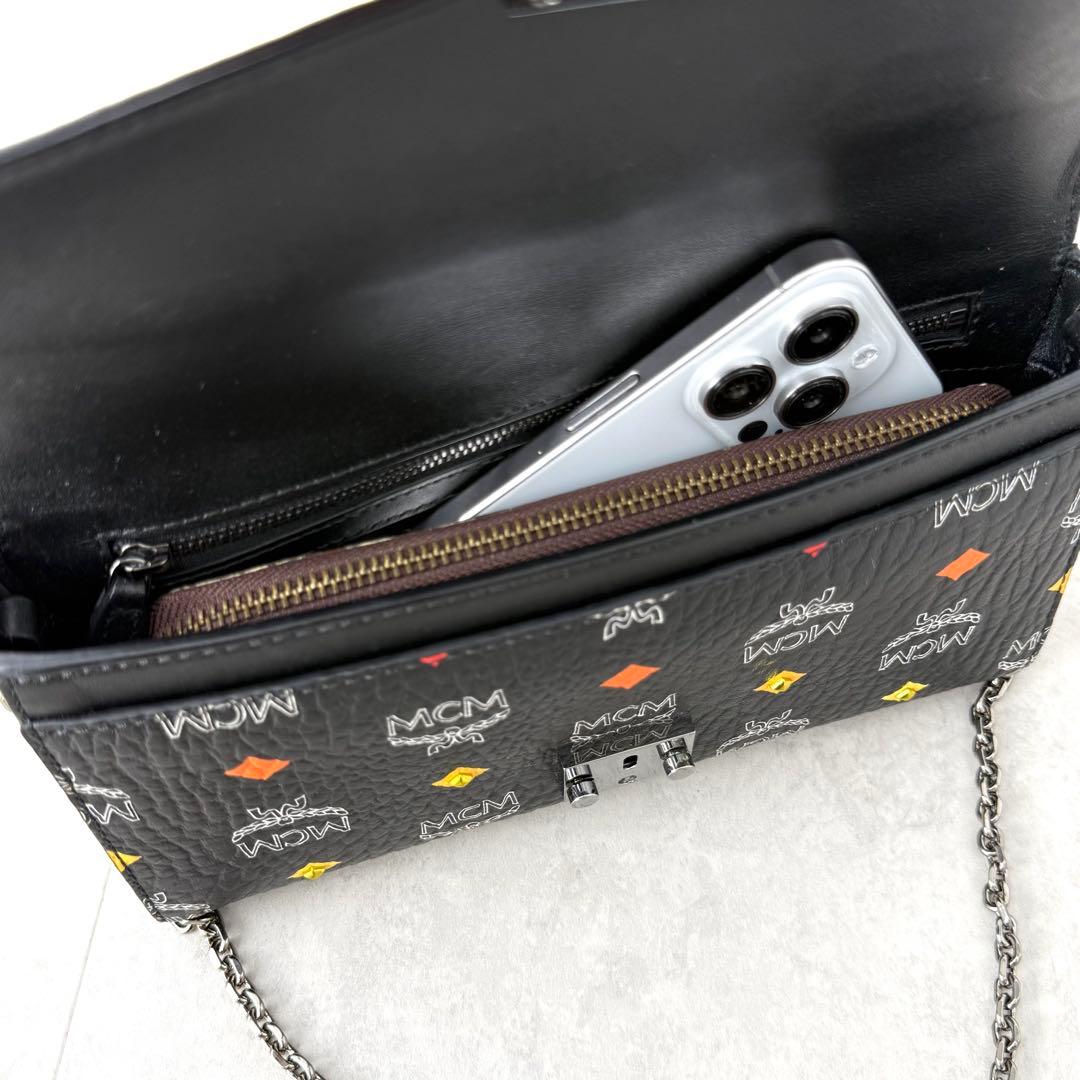 【美品✨️激レア】MCM ヴィセトス チェーンウォレット ショルダー マルチカラー