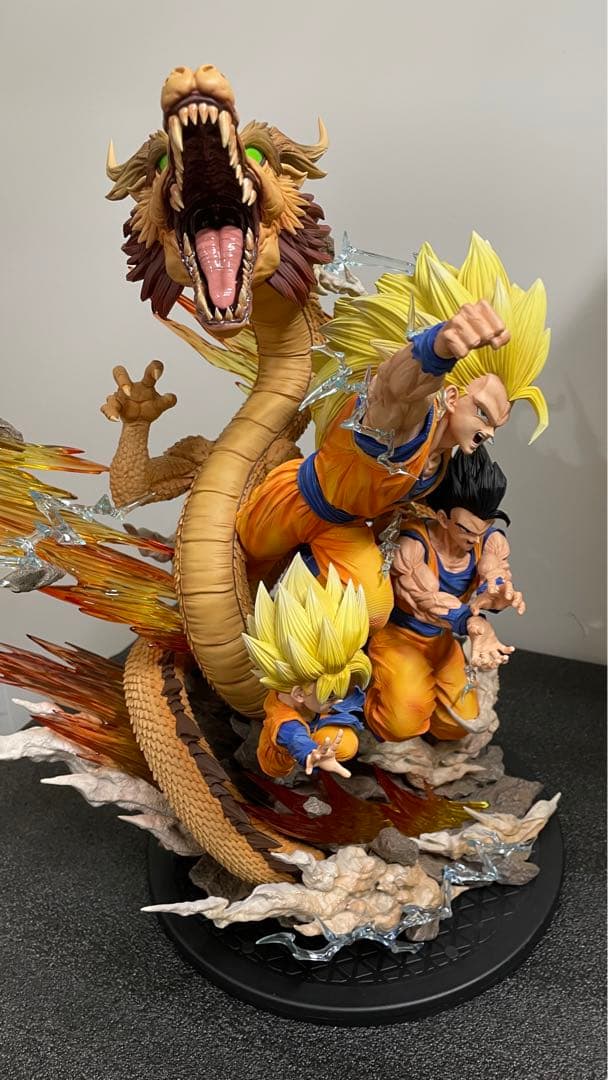 限定絶版ドラゴンボール親子かめはめは悟空悟天悟飯ガレージキットスタチュー