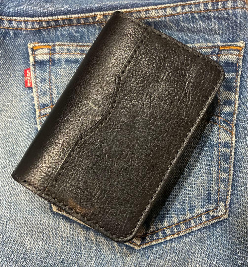 ミドル　トラッカーウォレット　姫路レザーシュリンク　シルバー925 クロスボール