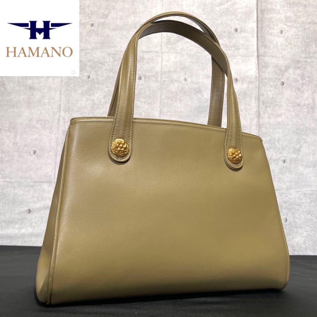 l*a様 【美品】HAMANO 濱野皮革工藝 カーキ レザー ゴールド金具 トー