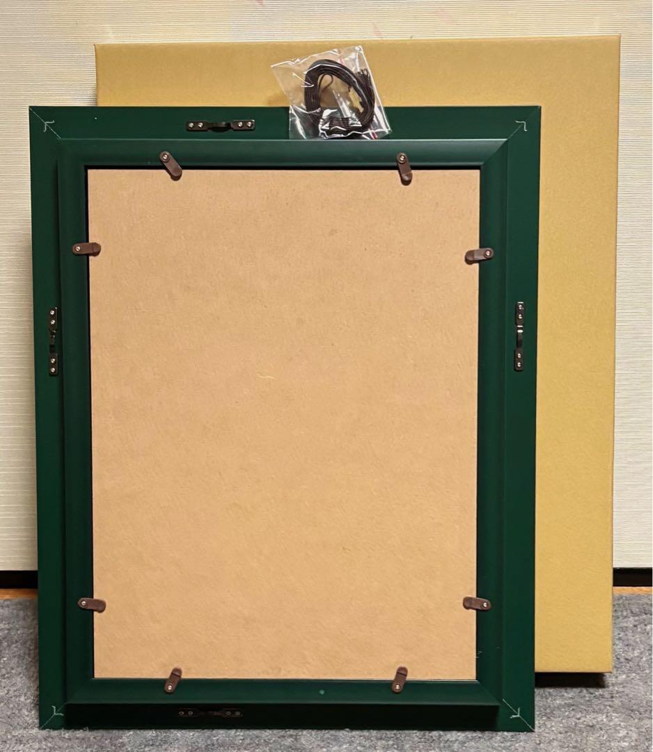 F4号】手描き油彩 ジミー大西 ジャングルの眼 サイン 落款 額縁 未使用