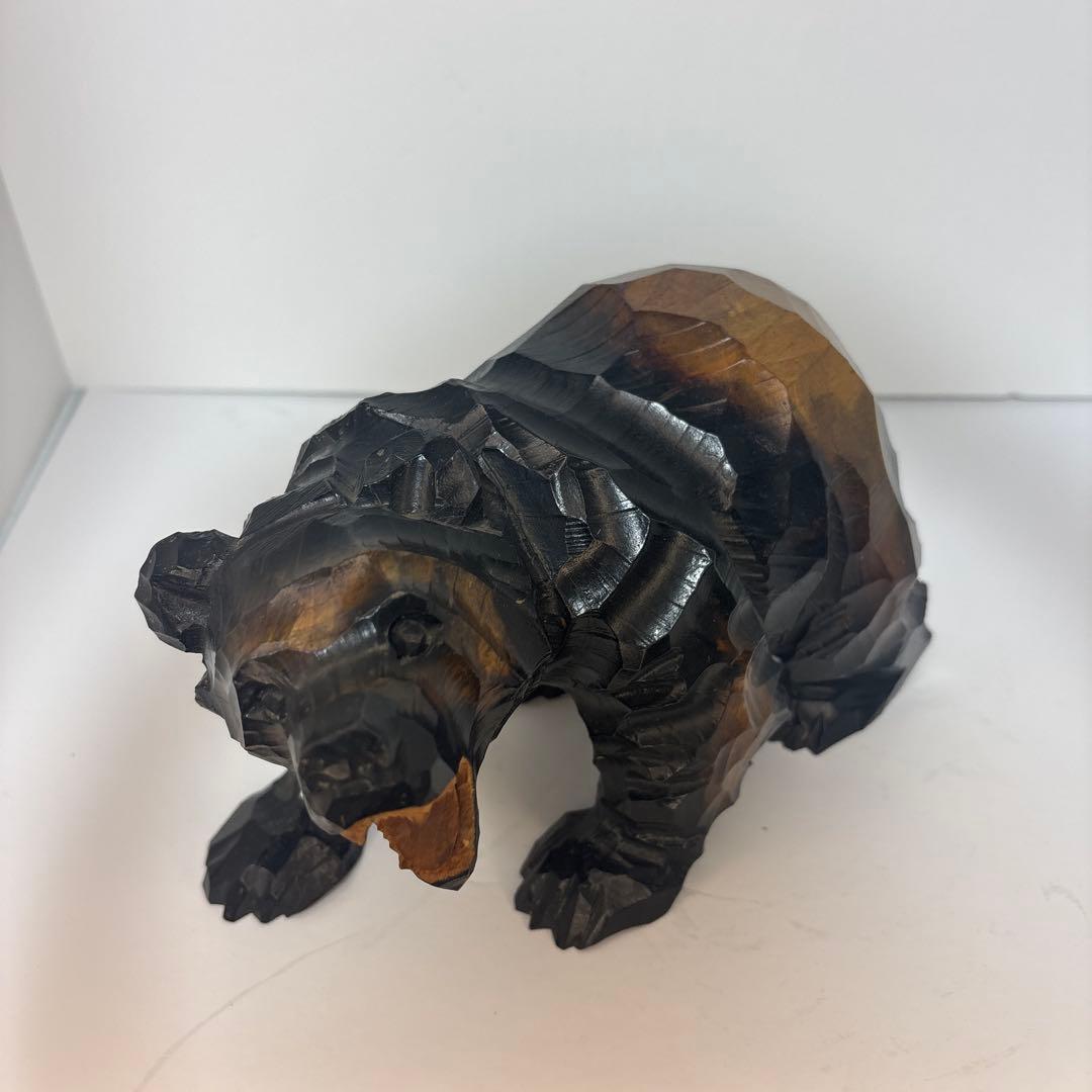 [美品] 木製　熊　貞光作　北海道八雲　￼木彫り　紙箱 美品] 木製 熊 貞光作 北海道八雲 ￼木彫り 紙箱 - メルカリ