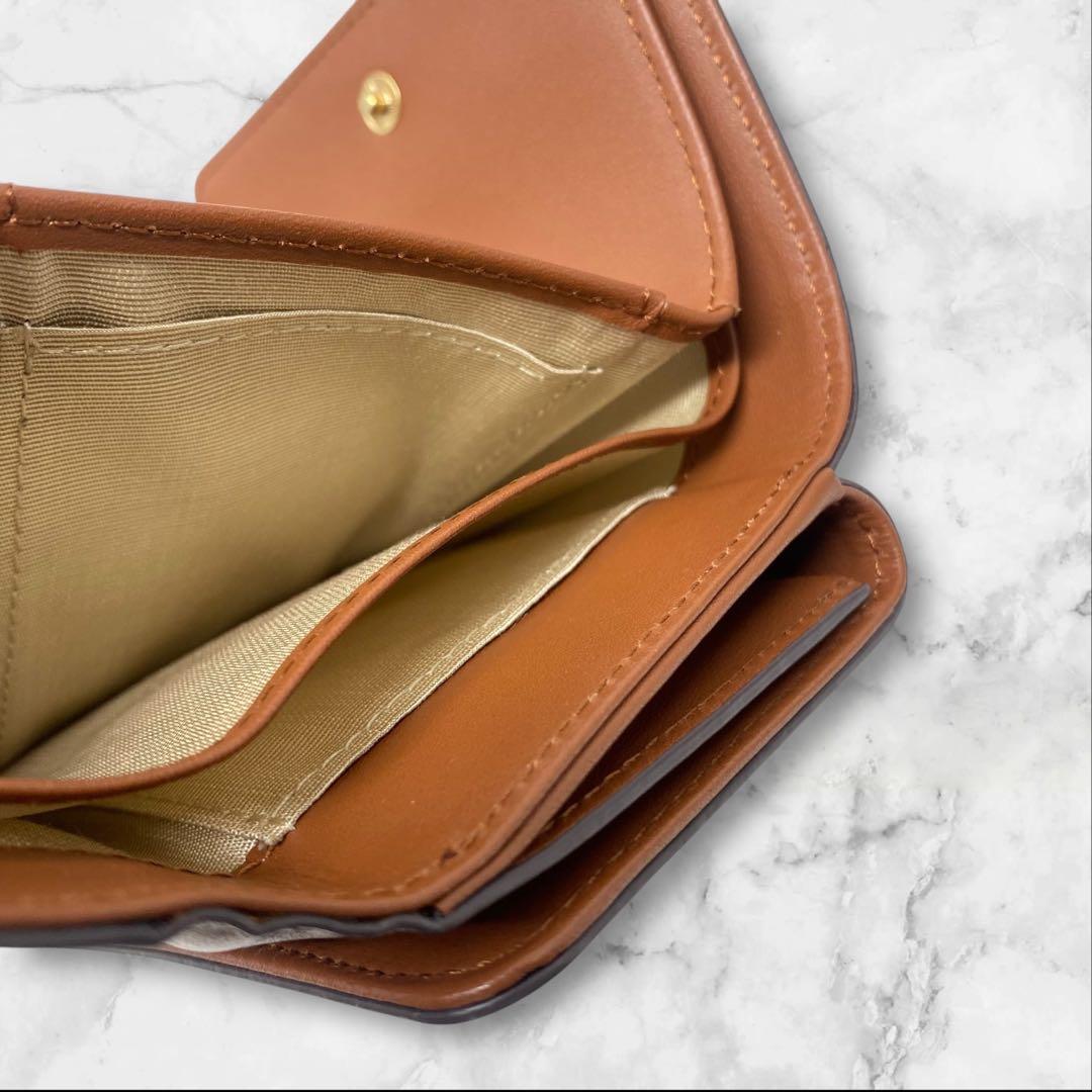 LANVIN en Bleu 財布 ヴィジュ ランバン キャメル レザー 茶