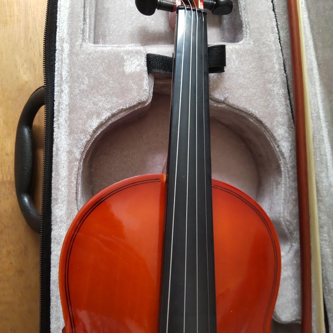 新品！格安！オレンジ バイオリン フルサイズ 4/4 ハードケース付き