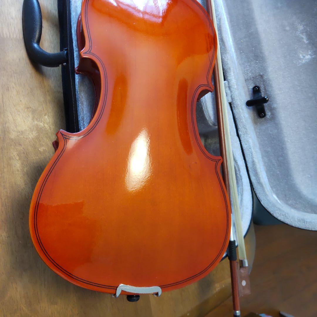 新品！格安！オレンジ バイオリン フルサイズ 4/4 ハードケース付き