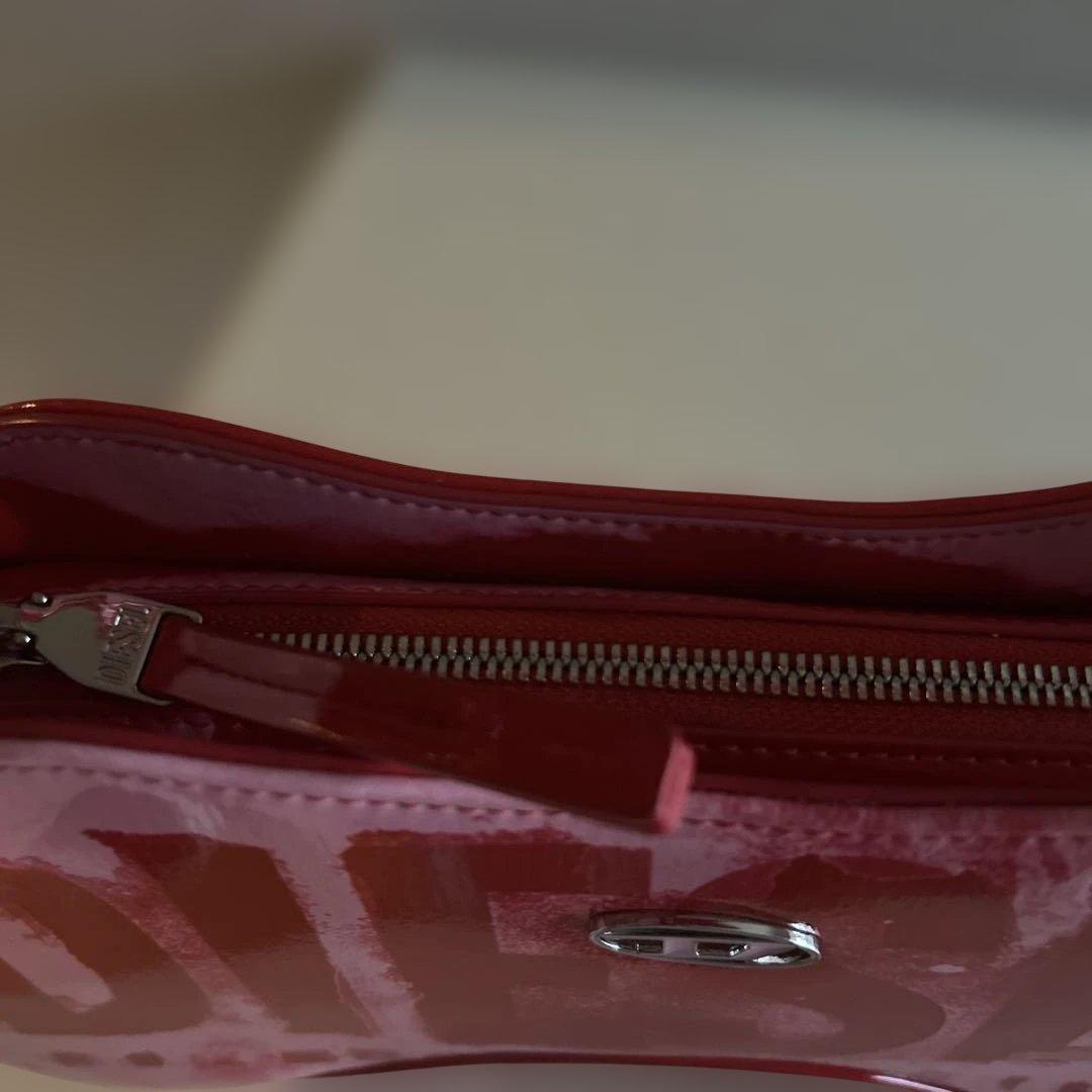 DIESEL ピンク ロゴ ハンドバッグ　ワンハンドル