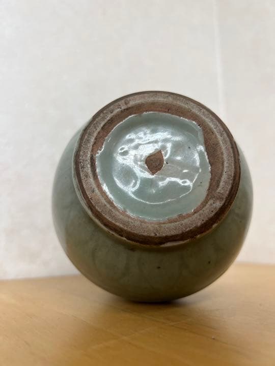 中国宋元竜泉窯刻花文龍耳瓶骨董唐物アンティーク古