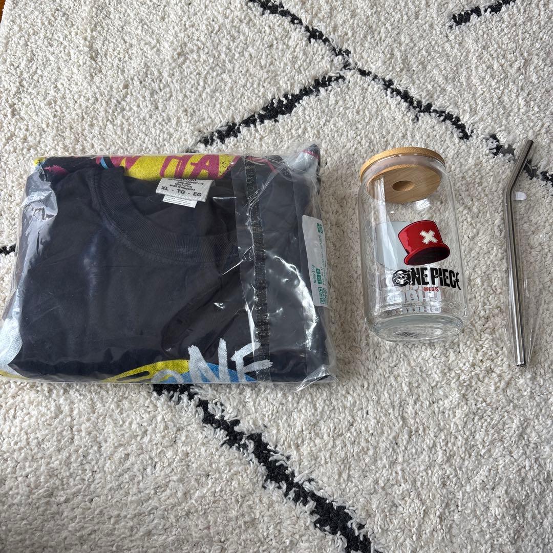 【ネトフリキャンペーン当選品】ワンピース Tシャツ & グラスセット