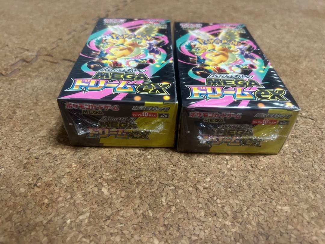 新品未開封】ポケモンカードゲーム MEGAドリームex シュリンク付き2box