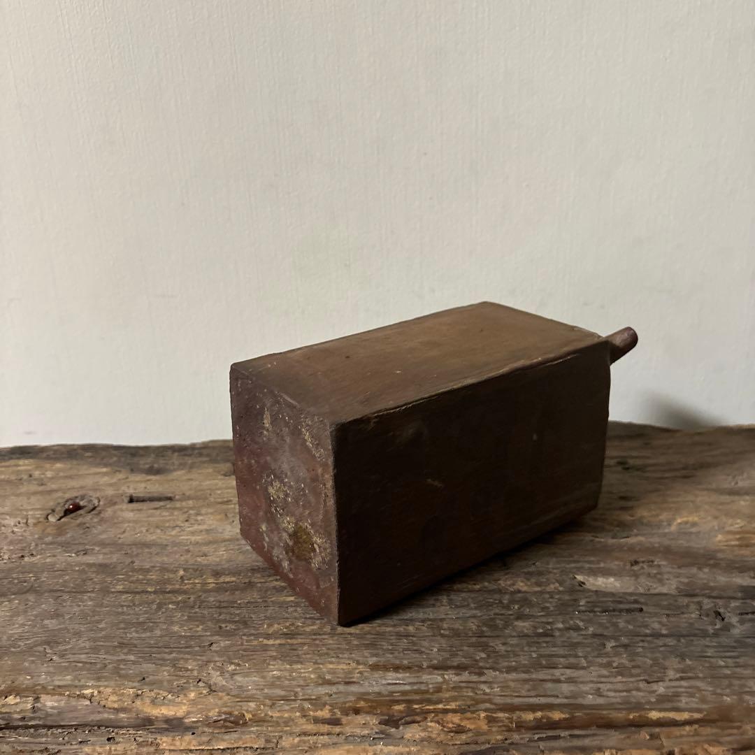 四方型徳利 江戸末期 古備前 酒器 花器 古道具 アンティーク 古民芸 検:李