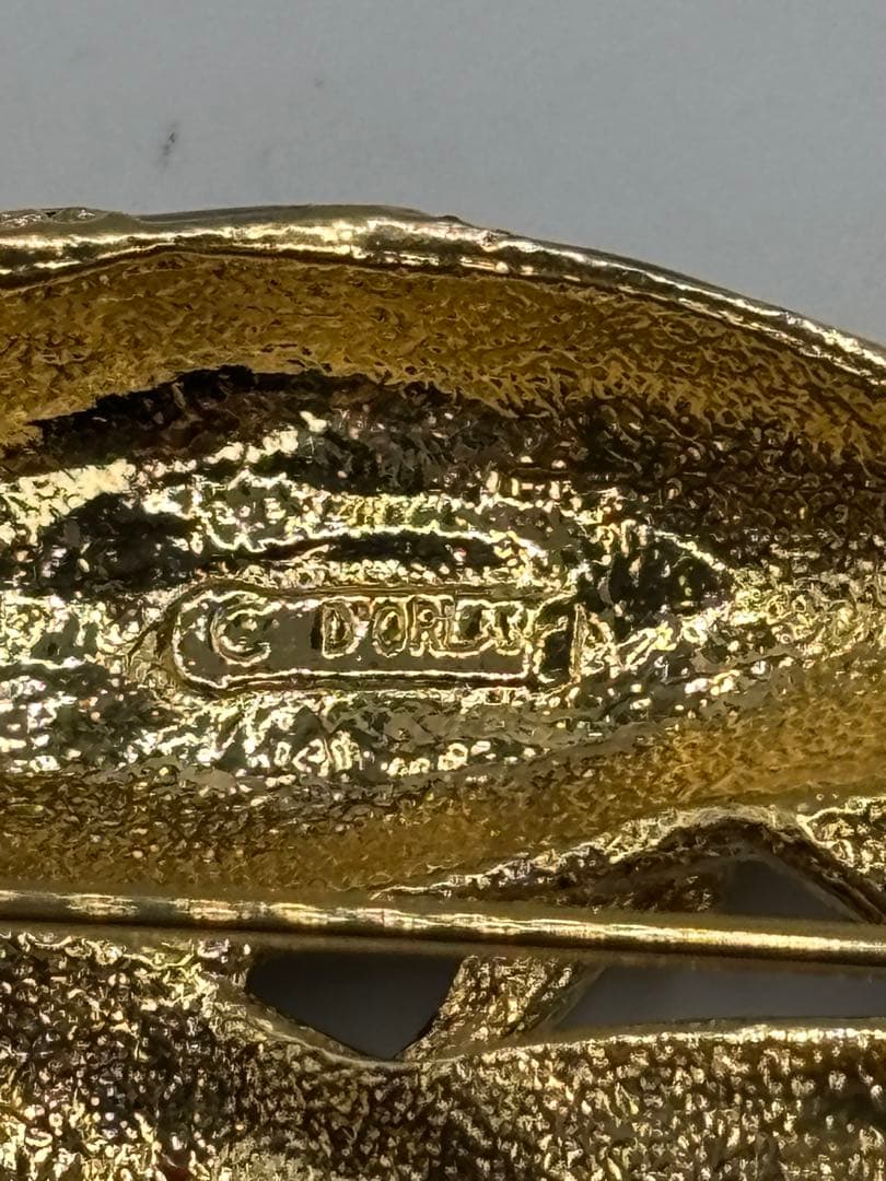 D'ORLAN ドーラン ブローチ 小鳥 ヴィンテージ エナメル ラインストーン