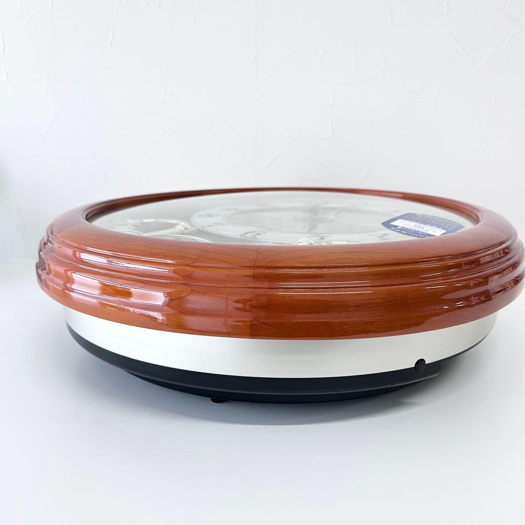 リズム時計 スモールワールド 電波時計 からくり時計PURETE