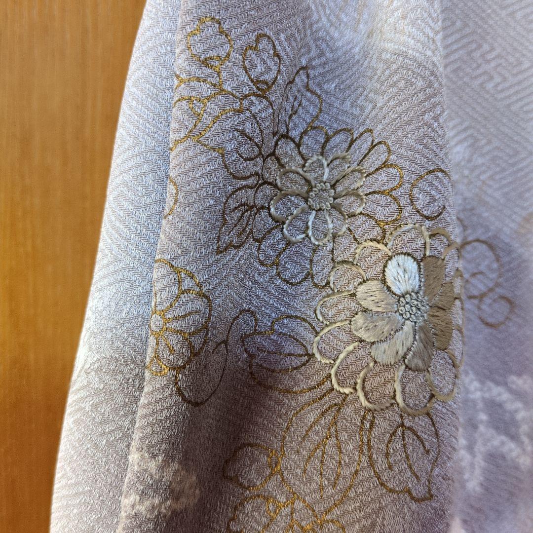 七五三３歳男の子正絹柄入り手縫いの被布（中綿無し）