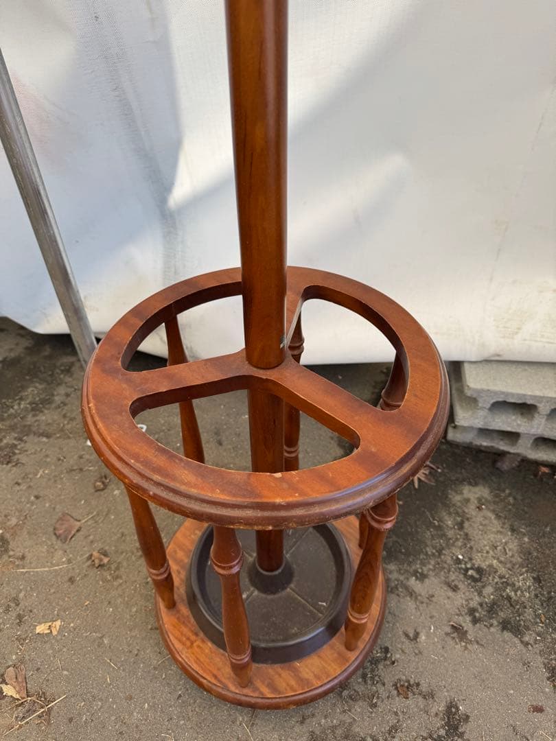 レトロ 傘立て付きコートハンガー ポールハンガー 帽子掛け