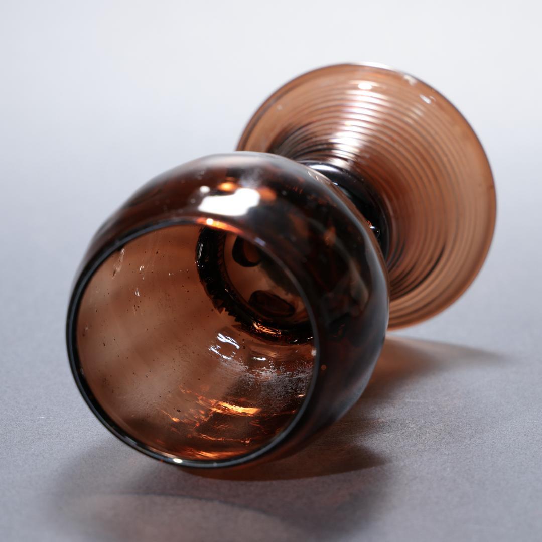 アンティークグラス レーマーグラス 茶色 吹きガラス R1340ダI