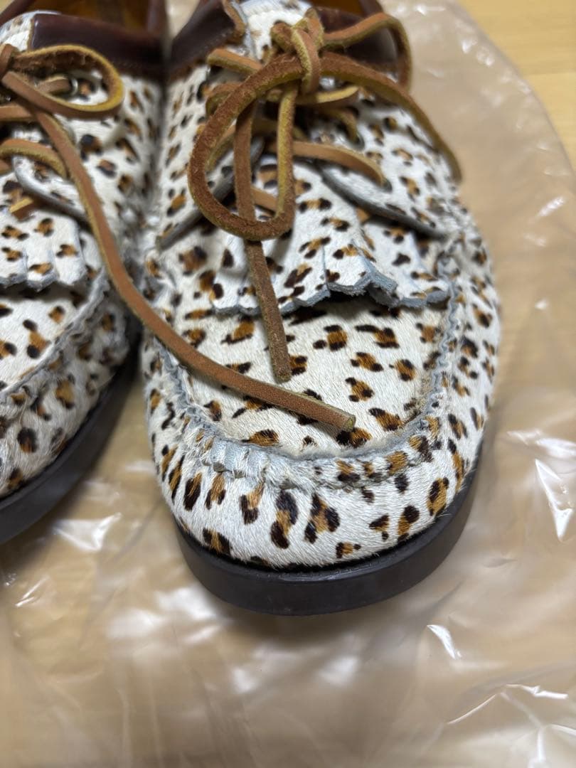 大人気　ユケテンYuketen ヒョウ柄モカシンシューズレオパードデッキシューズ