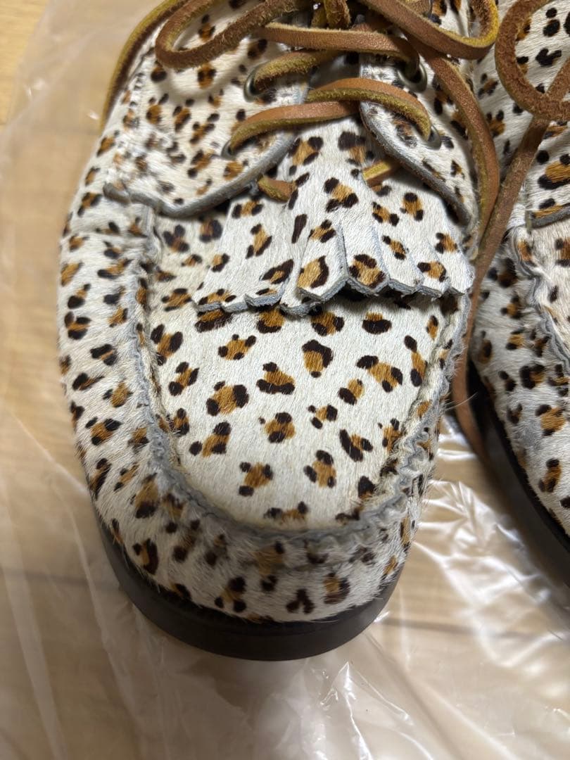 大人気　ユケテンYuketen ヒョウ柄モカシンシューズレオパードデッキシューズ