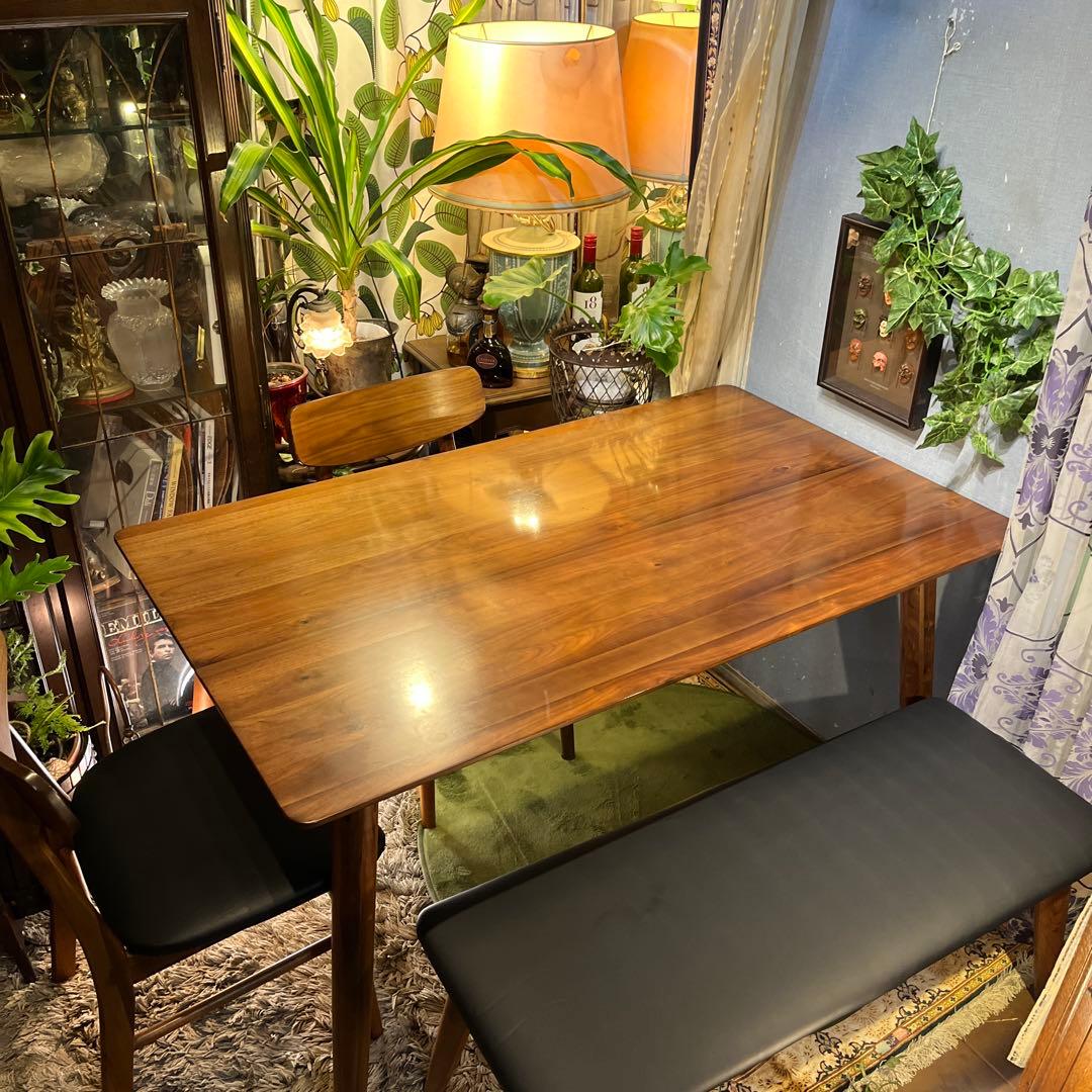 黒ぶたどん Sale ヴィンテージ ウォールナット１３５ダイニングテーブル