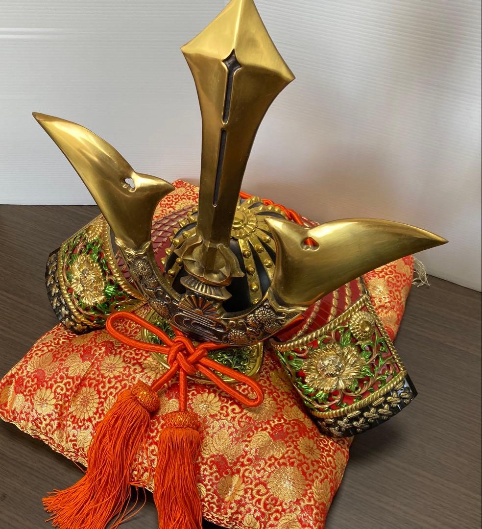 【伝統鋳芸】出世 獅子兜 瑞島謹製 重量6kg (商標登録: 大楠公)