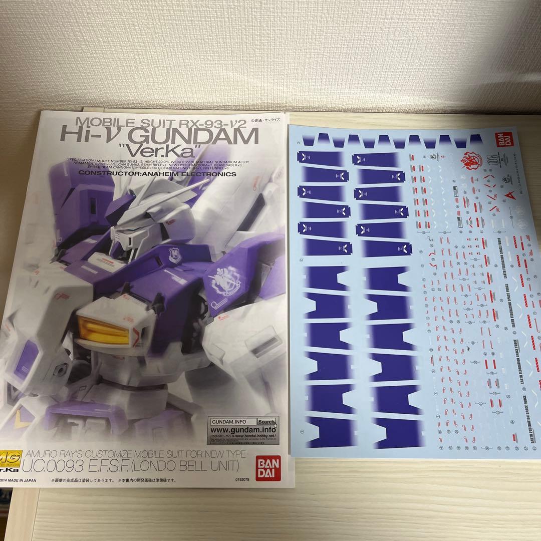 MG Hi-νガンダムVer.Ka＋HWS拡張セット【組立済】