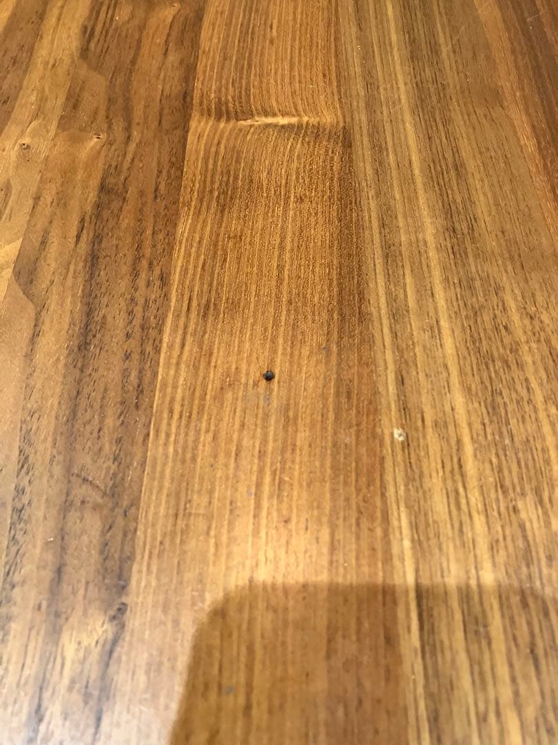 ウォールナット調ダイニングテーブル　アイアン4本脚