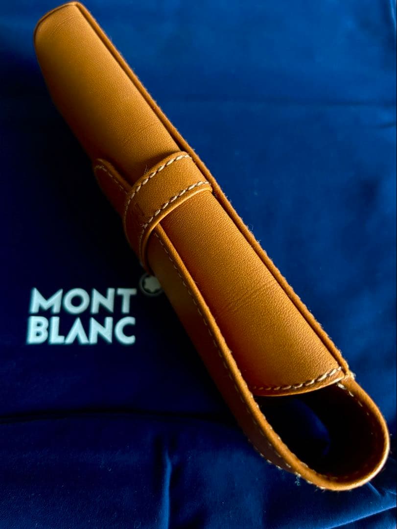 bookです。【モンブラン廃番ペンケース2本用】未使用/本革タンカラー