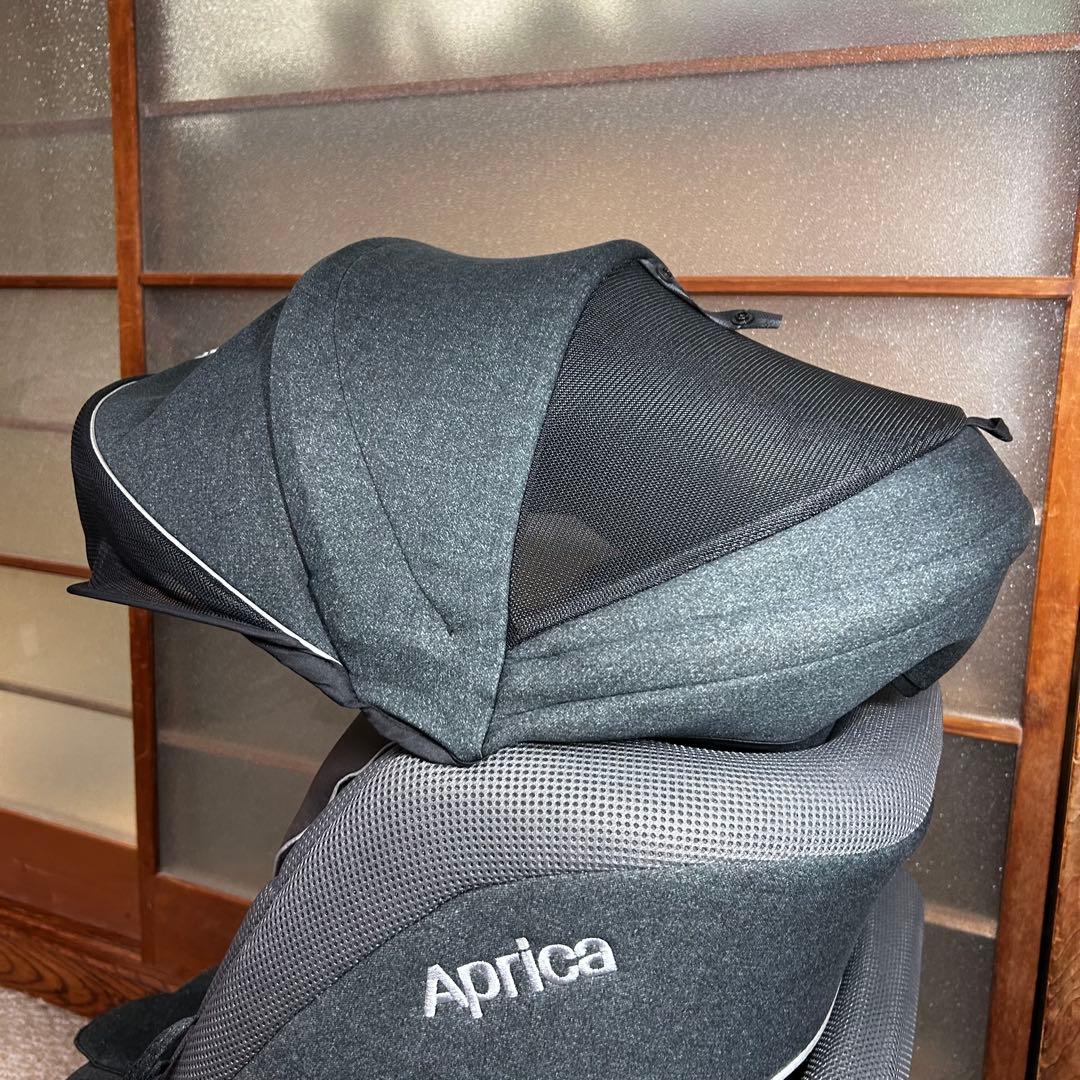 美品 アップリカ チャイルドシート クルリラ プレミアム ISOFIX グレー