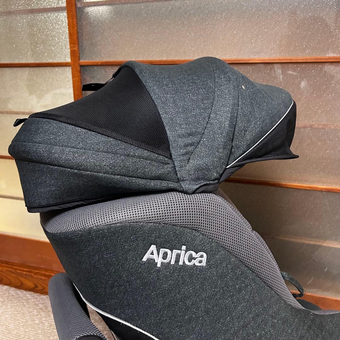 美品 アップリカ チャイルドシート クルリラ プレミアム ISOFIX グレー