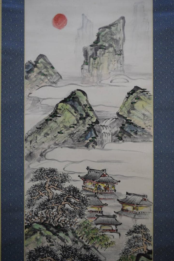 不詳/作者不詳/蓬莱仙境図/桐共箱付/布袋屋掛軸HH-452 - メルカリ