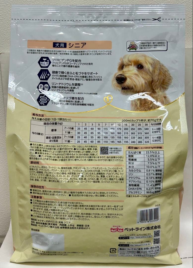 はるちゃんさん用ドクターズダイエット犬用シニア 3.8kg 4袋セット