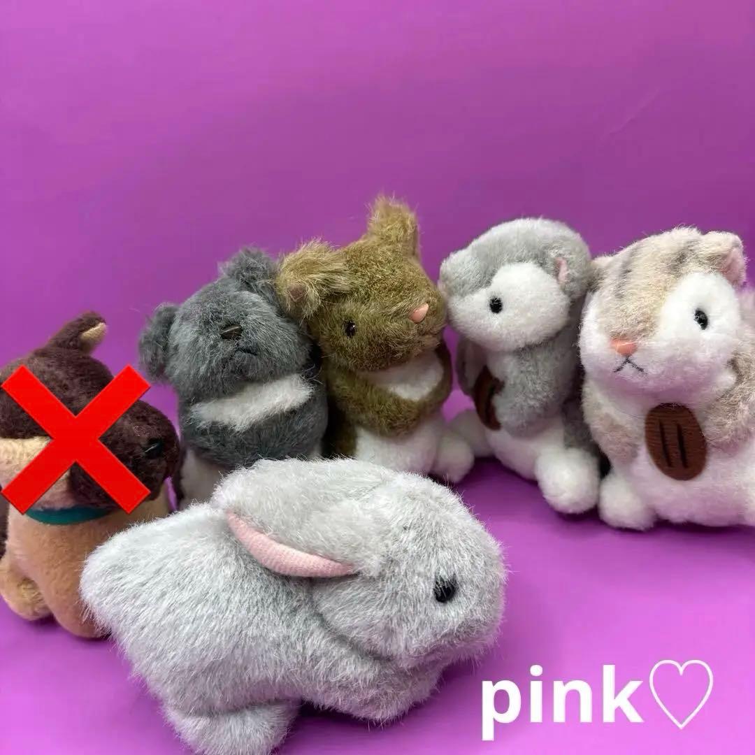 kabaya かわいい動物ぬいぐるみ♡賑やか5匹　まとめ売り　リス　うさぎ