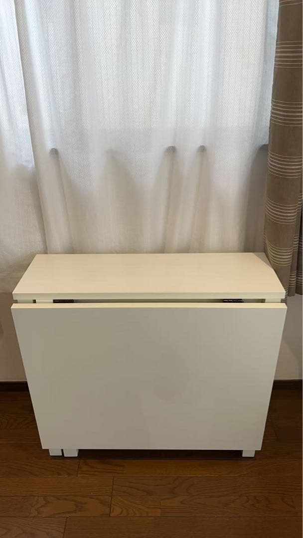 イケア　折りたたみ　テーブル　引き出し付き