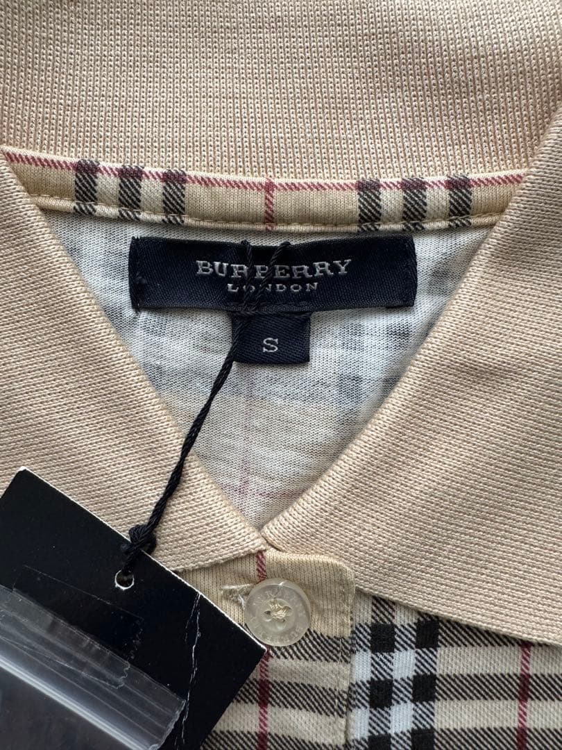 新品未使用タグ付き未開封 99-00's BURBERRYチェックポロシャツS