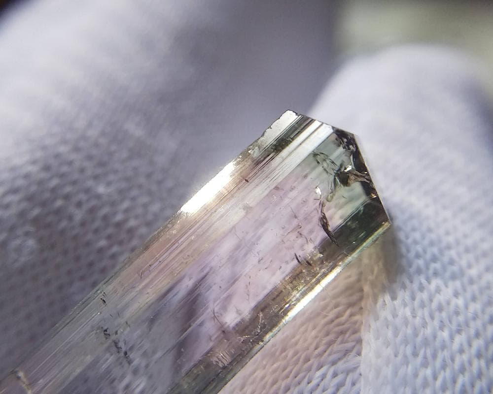 497 宝石質 トルマリン バイカラー アクロアイト タジキスタン産 497